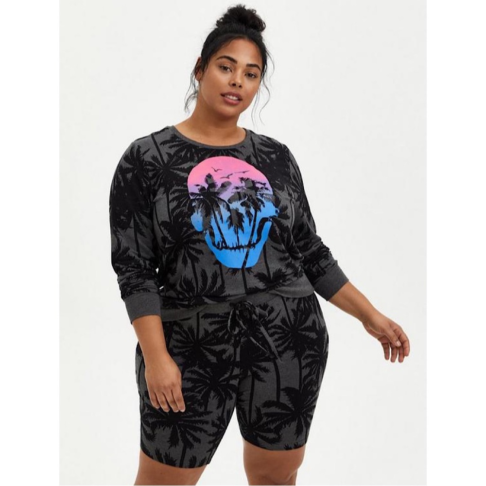 Torrid Terry Long Sleeve Lounge Sweatshirt
